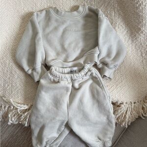 MATE the label - Mini Organic Fleece Crew Neck Sweatshirt & sweats 0-6mo